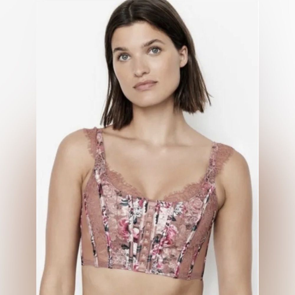 Victoria’s Secret Floral Lace Bustier – Size L